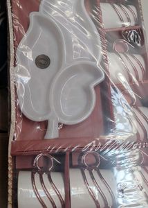 6 Cups Set With 1 Designer Plate