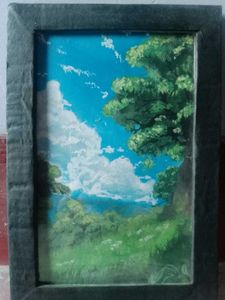 Cloudy Hilltop Painting 🏞️