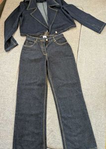QUA blue Wash Denim Suit