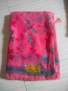 Pink Floral Saree
