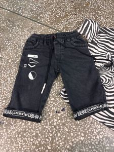 Kids Outfit - Zebra Tee &amp; Shorts
