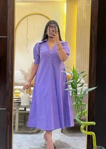 Purple Fit Nd Flare Dress
