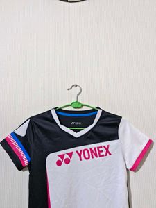 YONEX BADMINTON TSHIRT ( black Pink White )