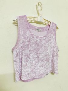Made In USA 🇺🇸 Velvet Lavender Crop Top