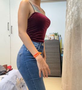 Burgundy Crop Top