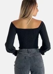 Chic Black Long Sleeve Top