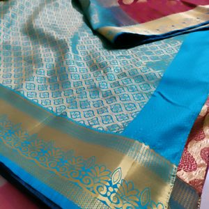 Beautiful Maroon Blue Saare