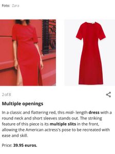 Zara Red Midi Dress