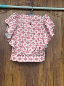 Stylish Pink Patterned Top