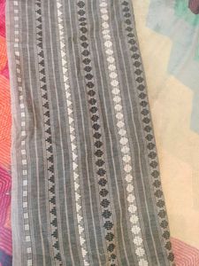 Striped Patterned Fabric Cotton Saree