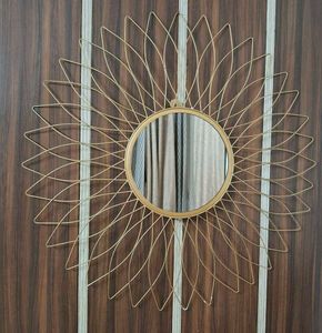 Gold Metal Sunflower Mirror
