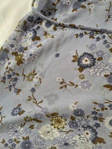 Lavender Floral Top with Flutter Sleeves