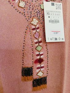 Elegant Pink Embellished Top