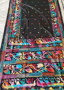 Kantha Embroidery Saree