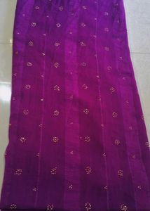 Purple saree with designer blouse