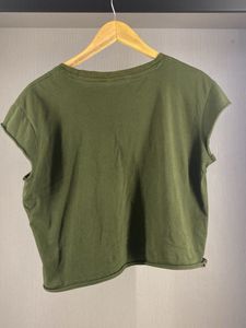 Green Crop Top
