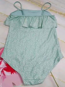 (200)Girls&#39; One-Piece Ruffle Swimsuit