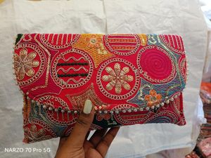 Embroidered Clutch
