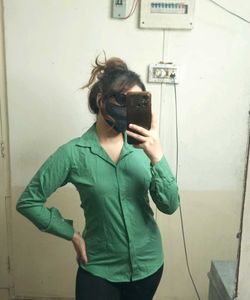 Green Button-Down Shirt