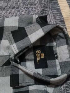 Black and White Flannel Shirt