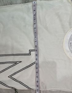 White Mesh Number T-Shirt