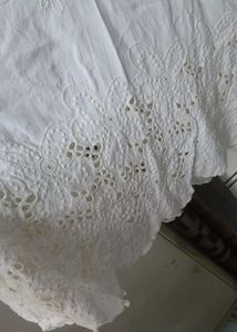 White Chikankari Long Dress