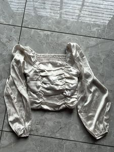 Satin Long Sleeve Top