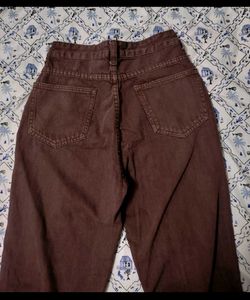 Brown Wide Leg Jeans