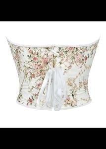 Off White Tie Up Corset Top