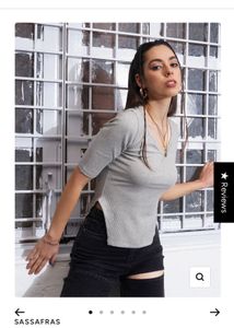 Sassafras Corset Top In Grey