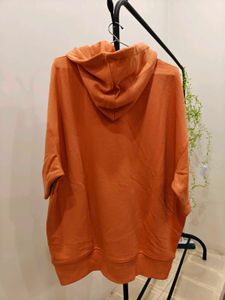 Zara Orange Hoodie 3/4th Sleeve
