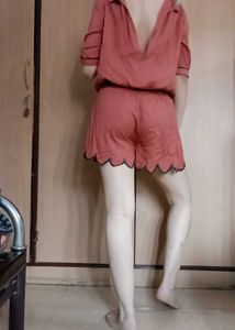 PRICE DROP-Brick Red Romper