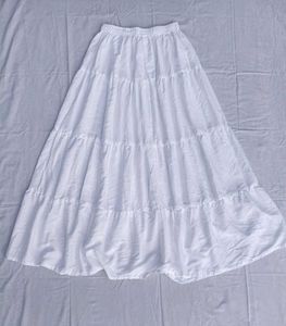 Floral crop top and white Skirt