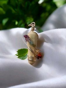 7 Chakra Amazonite Crystal Pendant