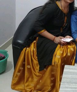 kurti with bottom flared skirt