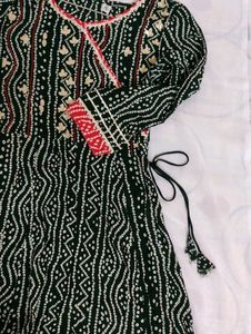 Elegant Green Printed Gown