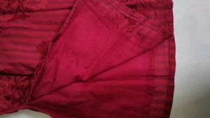 Punjabi Red Top Green Pant And Yellow Dupatta