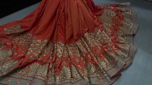 Gorgeous Orange Saree