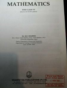 R.D. Sharma Mathematics Class VI