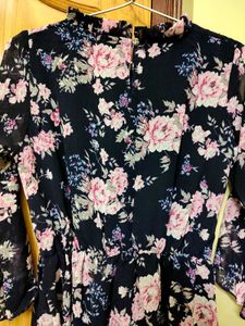 Women Fit and Flare Multicolour Below Knee Dress