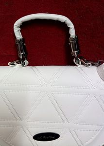 New White Leather Expensive Looking Bag