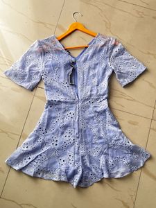 Blue Lace Jumpsuit