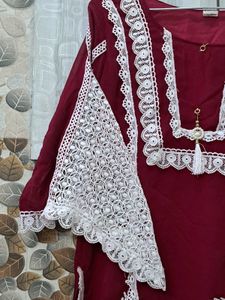 Maroon Kurta Set