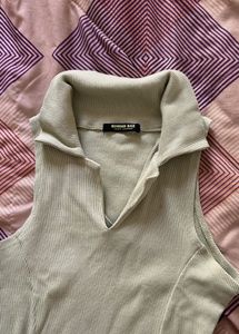 Side Cut Collar Dress