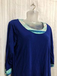 Gigliorosso Blue Half Sleeve Top