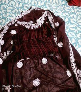 Purple Chikankari Skirt