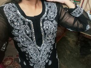 Chikinkari Mirror Work Kurta