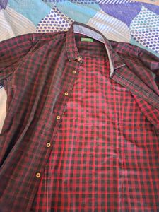 M&amp;S Red Checked Shirt