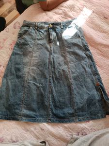 Denim A-Line Skirt