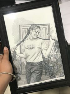 Black And White Sketch With Frame